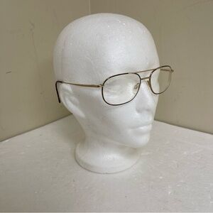 Vintage Stetson Large Round Retro Eyeglasses Wire Frame Spring Arms Model T-502